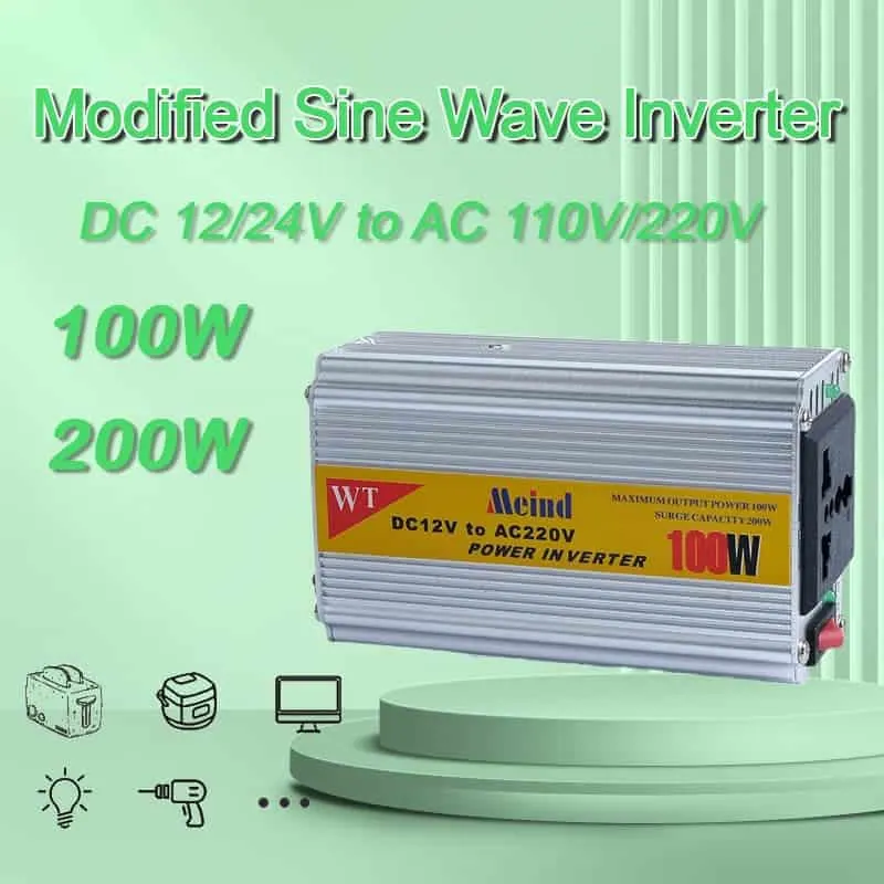 100W Power Inverter for Car DC to AC Converter with USB Universal Socket