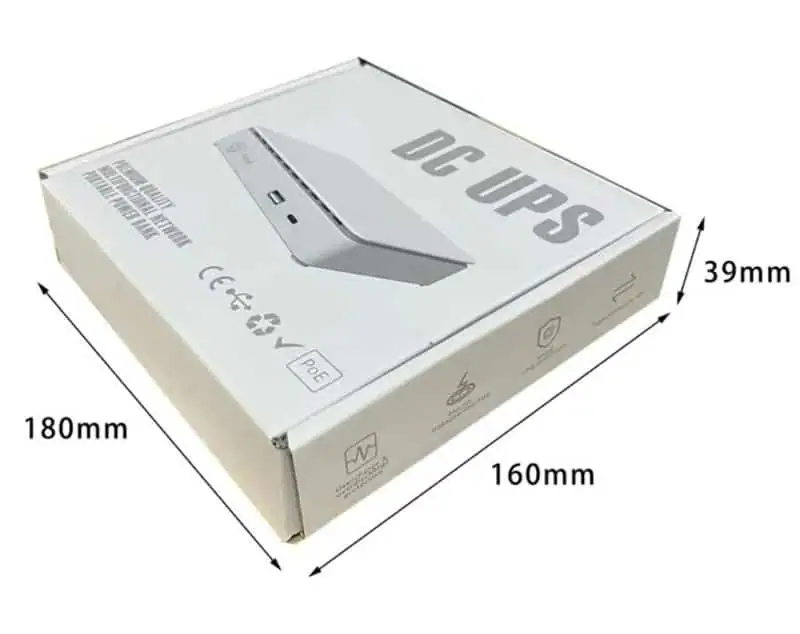 10400/15600mAh 35W Mini DC UPS Power Bank Backup Power with Lithium Battery USB TYPE-C POE for WiFi Routers detail 10