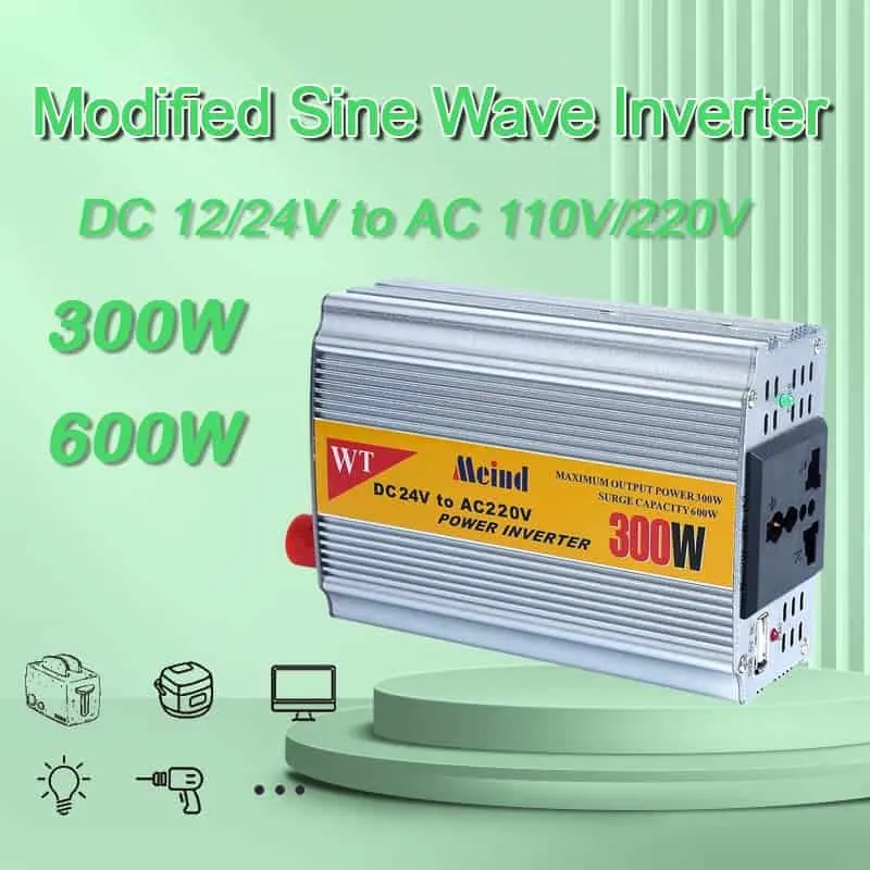 300W DC to AC Modified Sine Wave Power Inverter for Car with USB Universal Socket