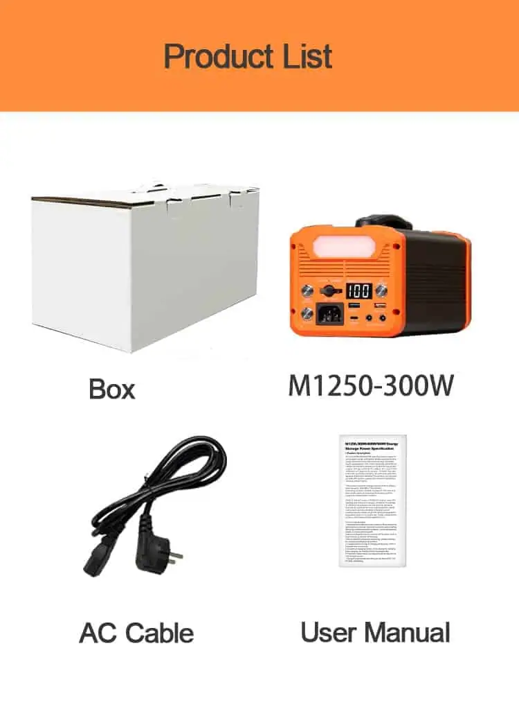 300W/500W UPS Power Station Portable Solar Power Supply Rechargeable Power Generator with Type-C LED Light detail 7