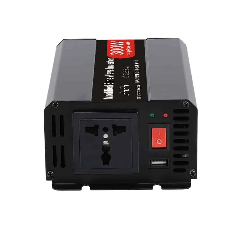 300W DC 12V/24V to AC 110V/220V Modified Sine Wave Peak 600W Power Inverter view 3