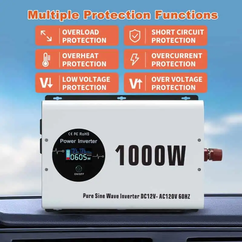 1000W Pure Sine Wave Power Inverter with LCD Wireless Remote Control detail 6