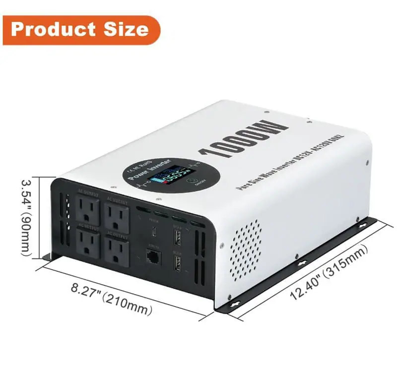 1000W Pure Sine Wave Power Inverter with LCD Wireless Remote Control detail 7