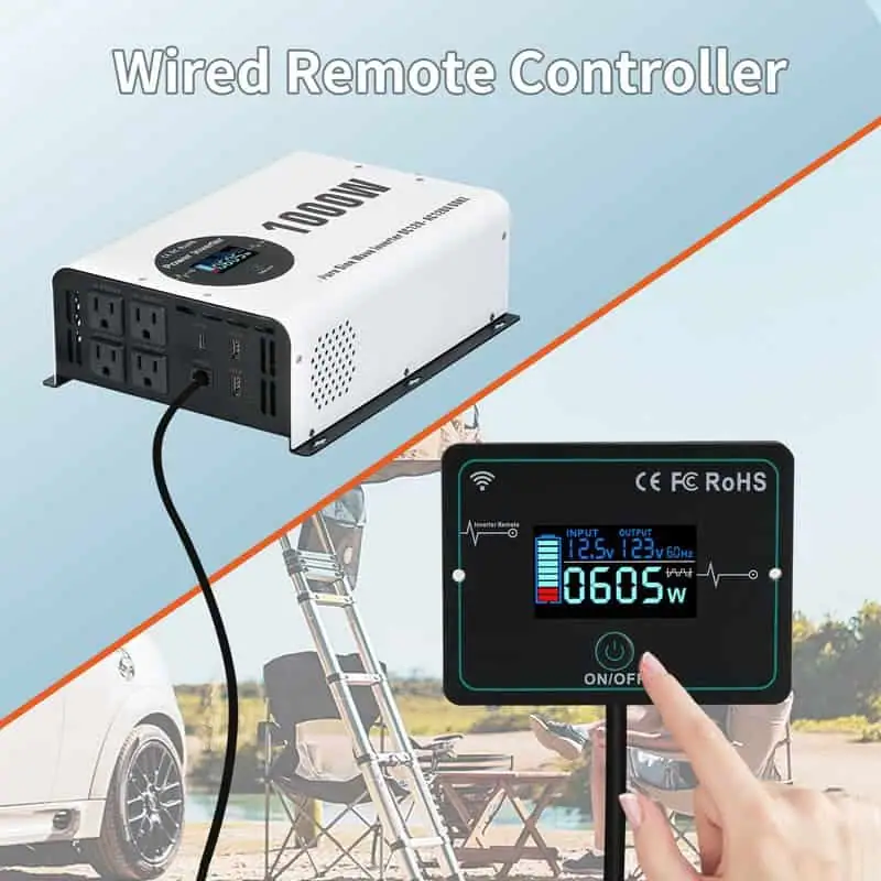 1000W Pure Sine Wave Power Inverter with LCD Wireless Remote Control detail 3