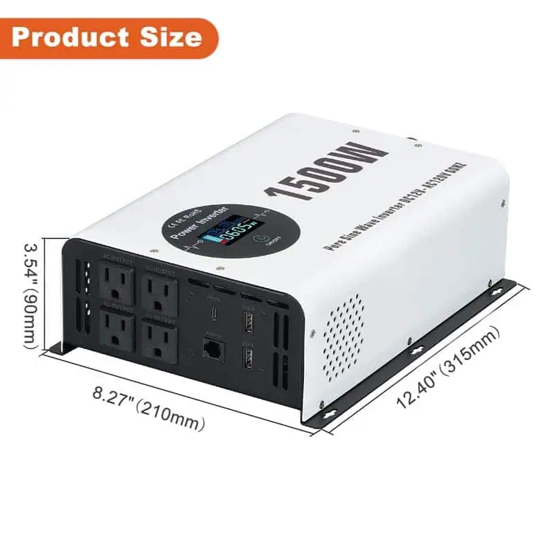 1500W Pure Sine Wave Power Inverter with LCD Wireless Remote Control detail 8