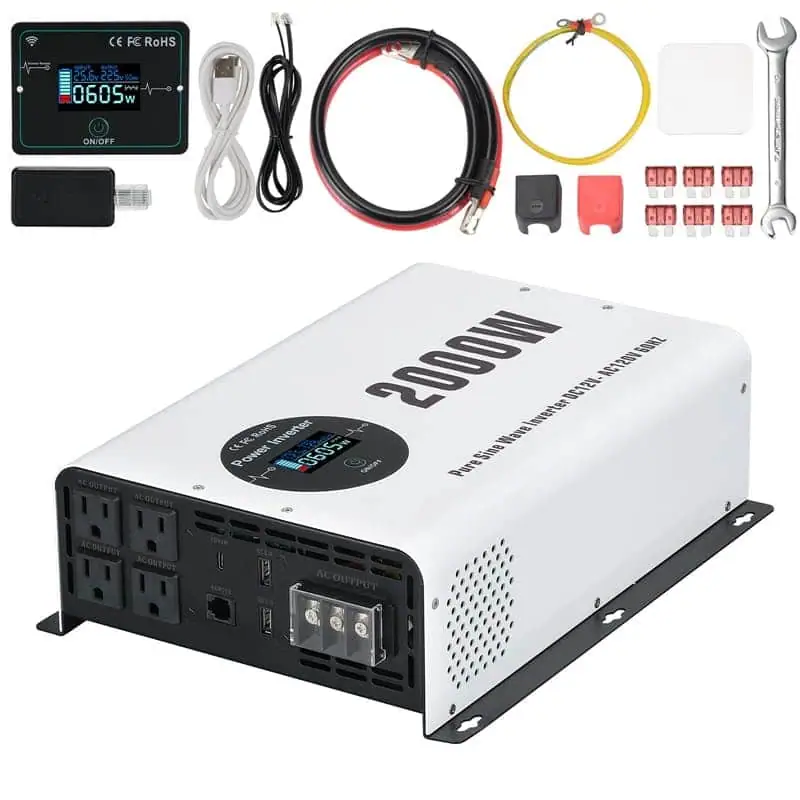 2000W Pure Sine Wave Power Inverter with LCD Wireless Remote Control detail 9