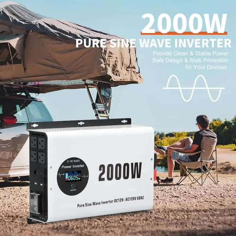 2000W Pure Sine Wave Power Inverter with LCD Wireless Remote Control detail 1