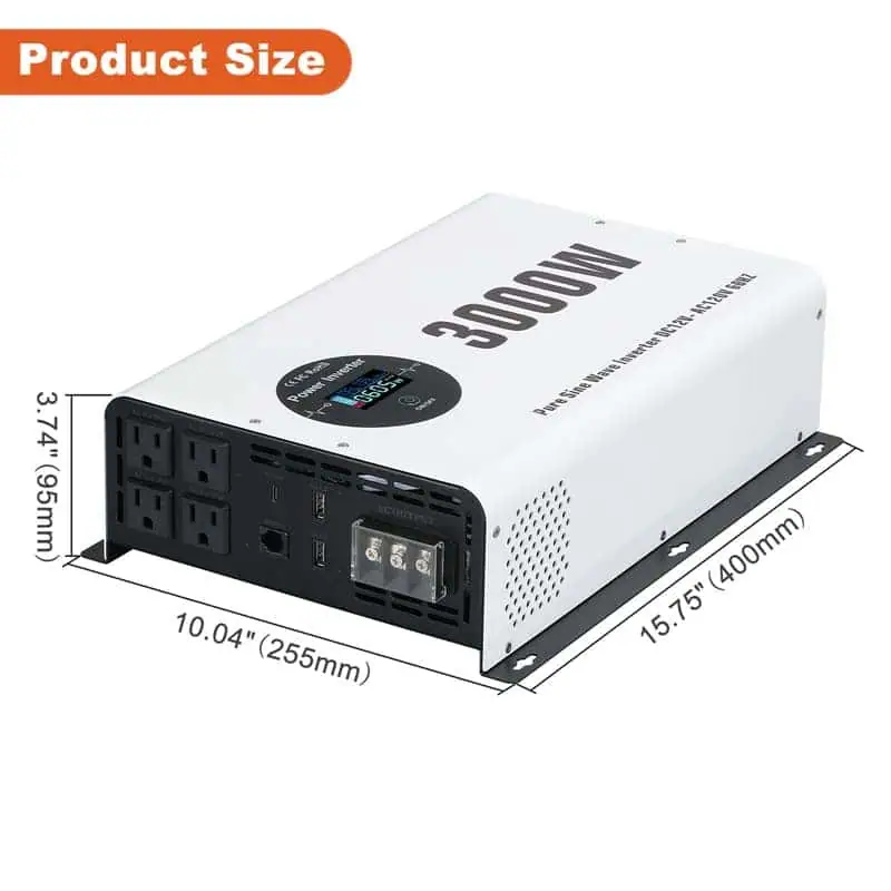 3000W Pure Sine Wave Power Inverter with LCD Wireless Remote Control detail 8
