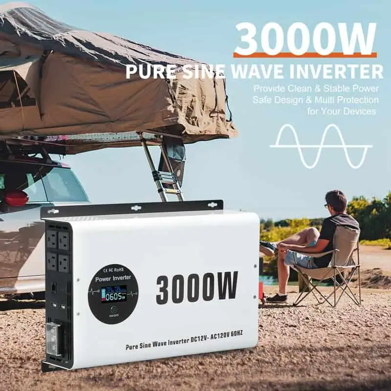 3000W Pure Sine Wave Power Inverter with LCD Wireless Remote Control detail 1
