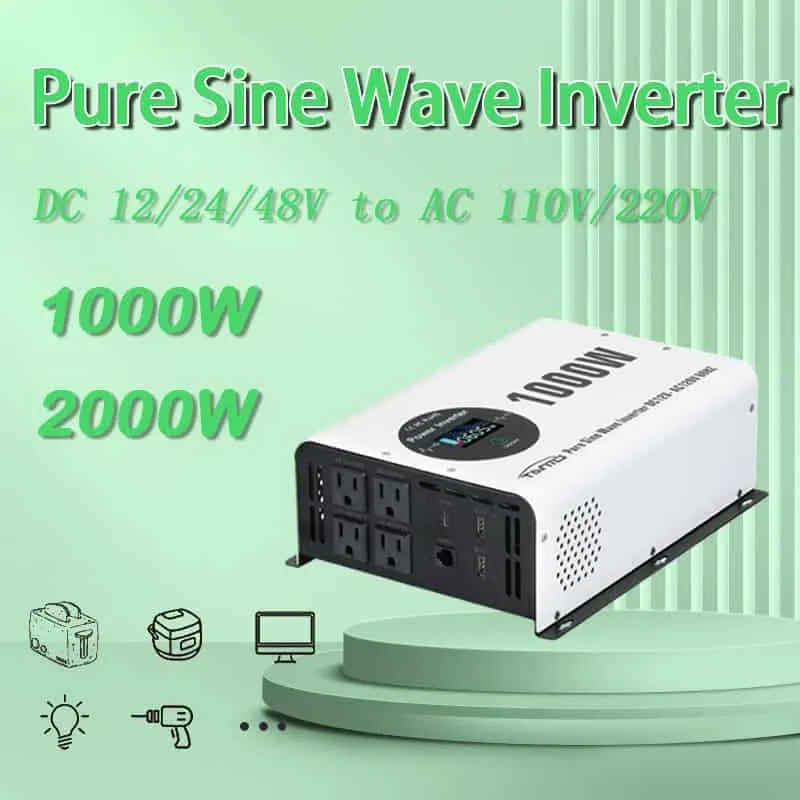 1000W Pure Sine Wave Power Inverter with LCD Wireless Remote Control