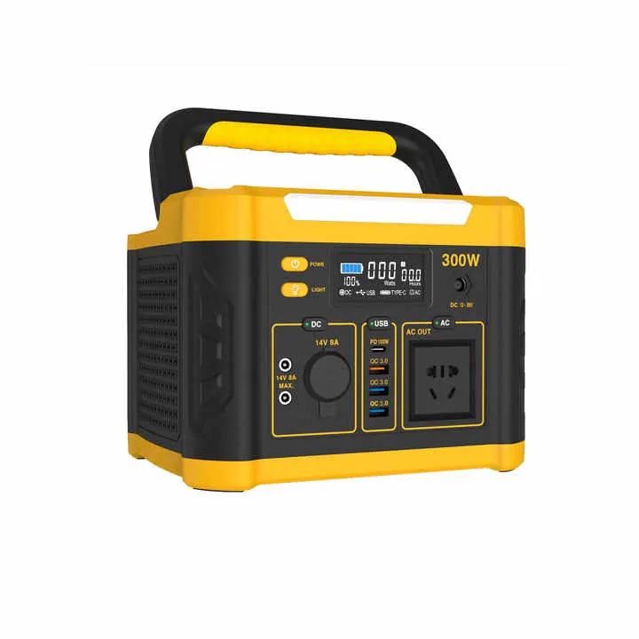 300W Pure Sine Wave Portable Power Station Solar Power Supply for Outdoors Camping Travel Hunting Emergency view 2