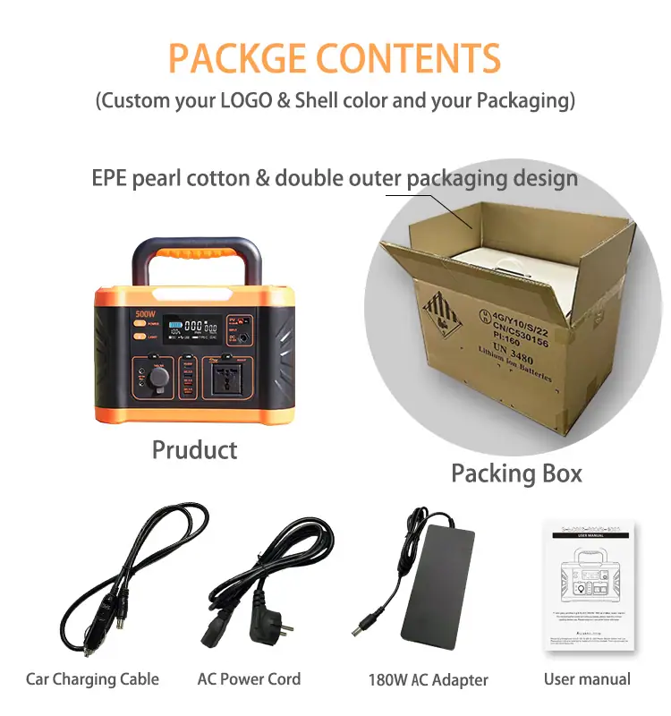 300W Pure Sine Wave Portable Power Station Solar Power Supply for Outdoors Camping Travel Hunting Emergency detail 4