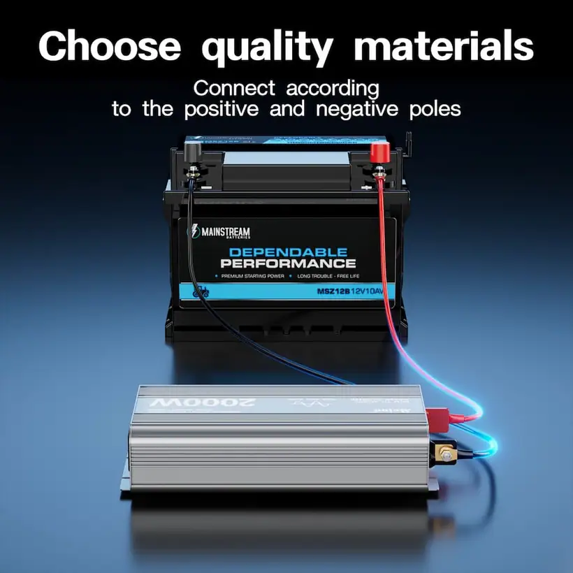 2000W DC 12V/24V/48V to AC 110V/220V Pure Sine Wave Power Inverter with LCD Display detail 5