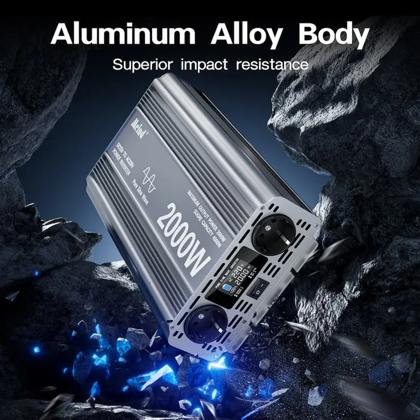 2000W DC 12V/24V/48V to AC 110V/220V Pure Sine Wave Power Inverter with LCD Display detail 7