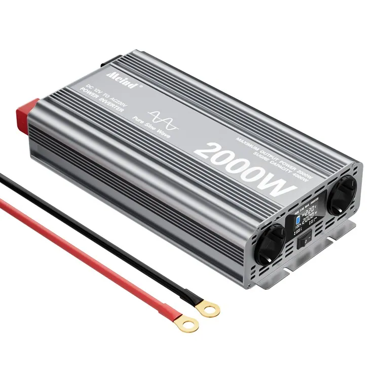 2000W DC 12V/24V/48V to AC 110V/220V Pure Sine Wave Power Inverter with LCD Display view 4