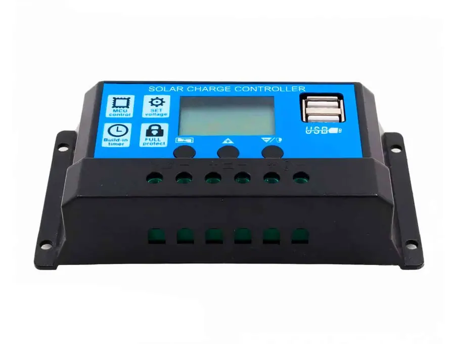 10A 20A 30A PWM Solar Charge Controller Solar Regulator 12V/24V auto LCD Display view 2