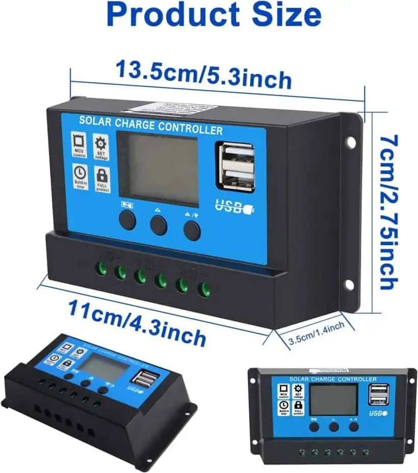 10A 20A 30A PWM Solar Charge Controller Solar Regulator 12V/24V auto LCD Display detail 5
