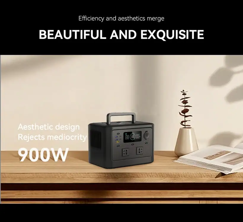 600W Portable Power Station with TYPE-C LiFePO4 Battery Wireless Charge Solar Generator detail 6