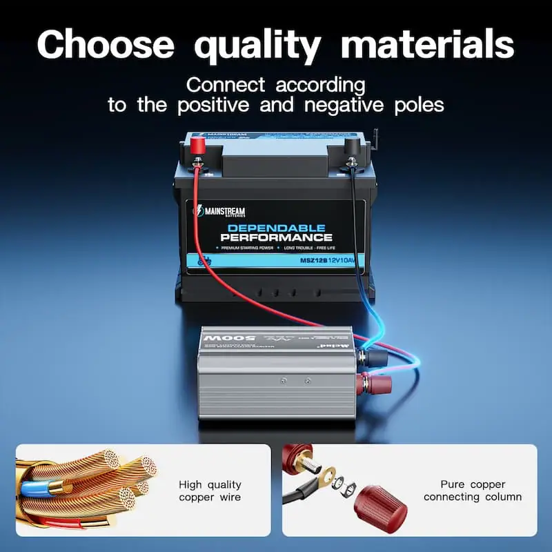 600W DC 12V/24V to AC 110V/220V Pure Sine Wave Power Inverter with LCD Display detail 3