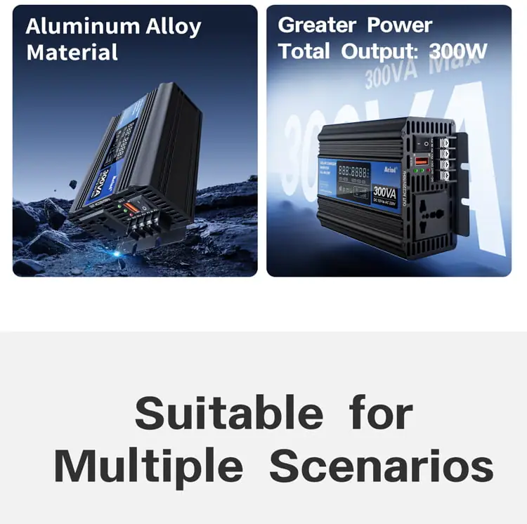 300W DC 12V/24V to AC 110V/220V Peak 600W Off-Grid Solar Inverter detail 4