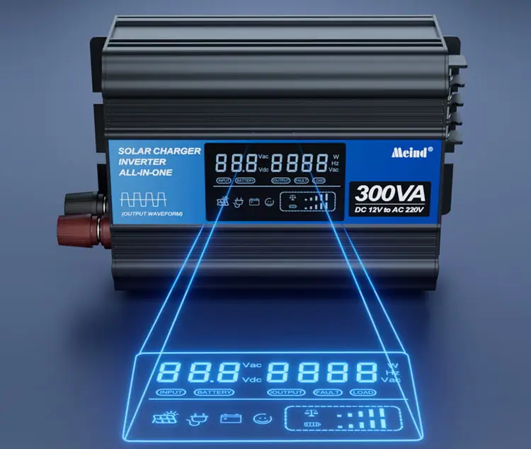 300W DC 12V/24V to AC 110V/220V Peak 600W Off-Grid Solar Inverter detail 14