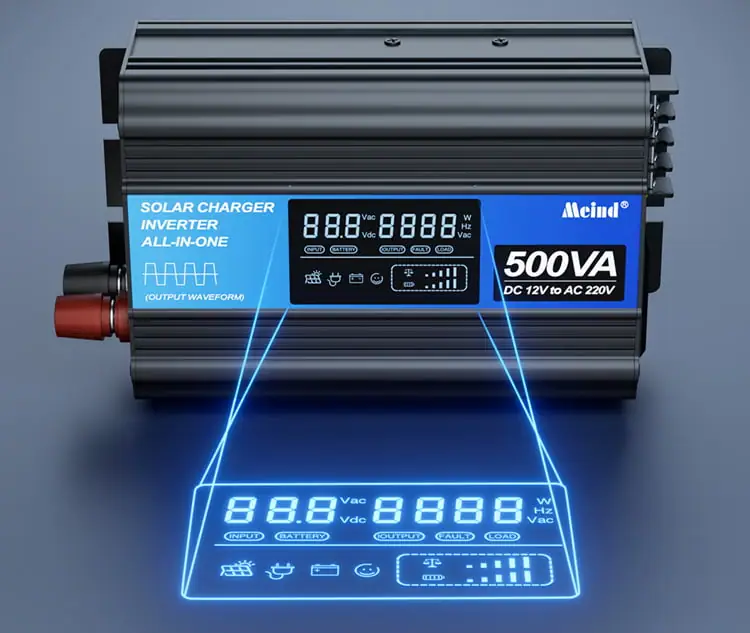 500W DC 12V/24V to AC 110V/220V Peak 1000W Off-Grid Solar Inverter detail 14