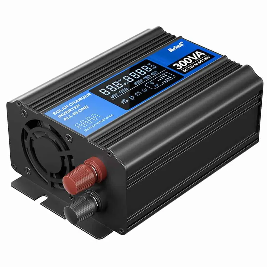 300W DC 12V/24V to AC 110V/220V Peak 600W Off-Grid Solar Inverter view 2
