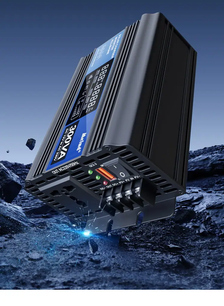300W DC 12V/24V to AC 110V/220V Peak 600W Off-Grid Solar Inverter detail 18