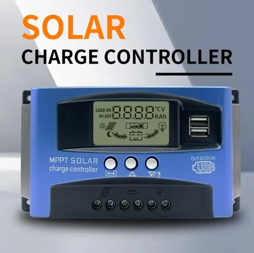 12V/24V 30A 40A 50A 60A 80A 100A Smart MPPT Solar Charge Controller with Dual USB Ports LCD Display detail 1