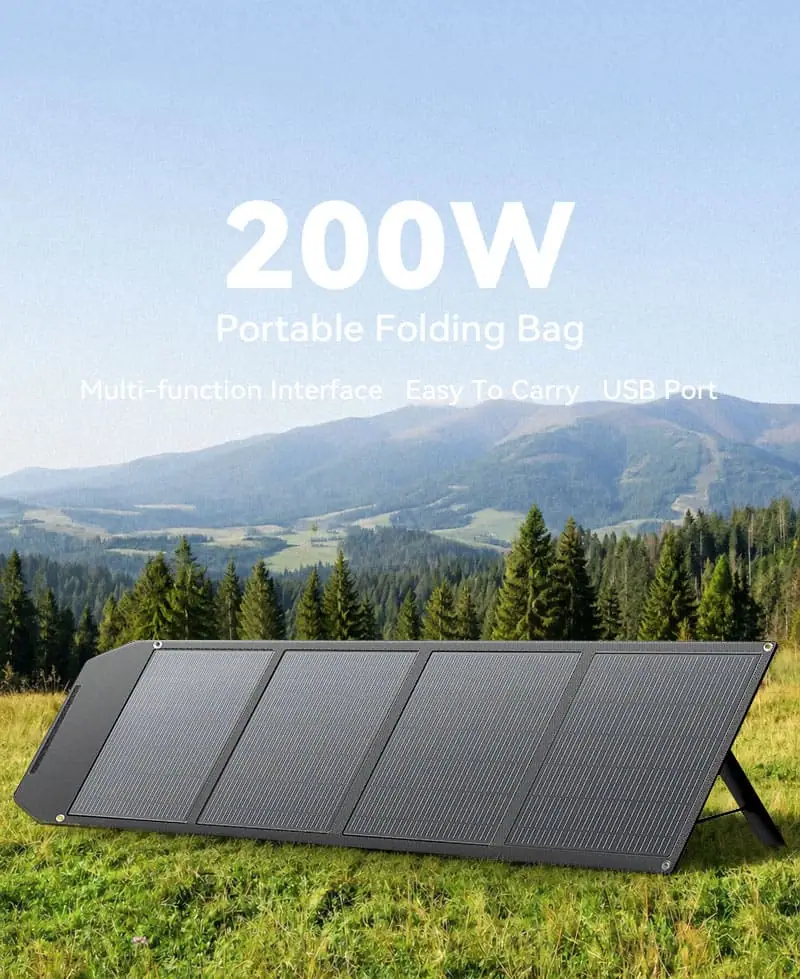 200W Portable Monocrystalline Silicon Foldable Solar Panel Kit USB Hand-Held for Mobile Phone Charger Camping detail 1