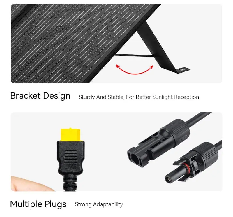 200W Portable Monocrystalline Silicon Foldable Solar Panel Kit USB Hand-Held for Mobile Phone Charger Camping detail 6
