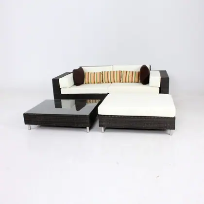 Outdoor 2 Seater Lazy Sun Lounger with cushions