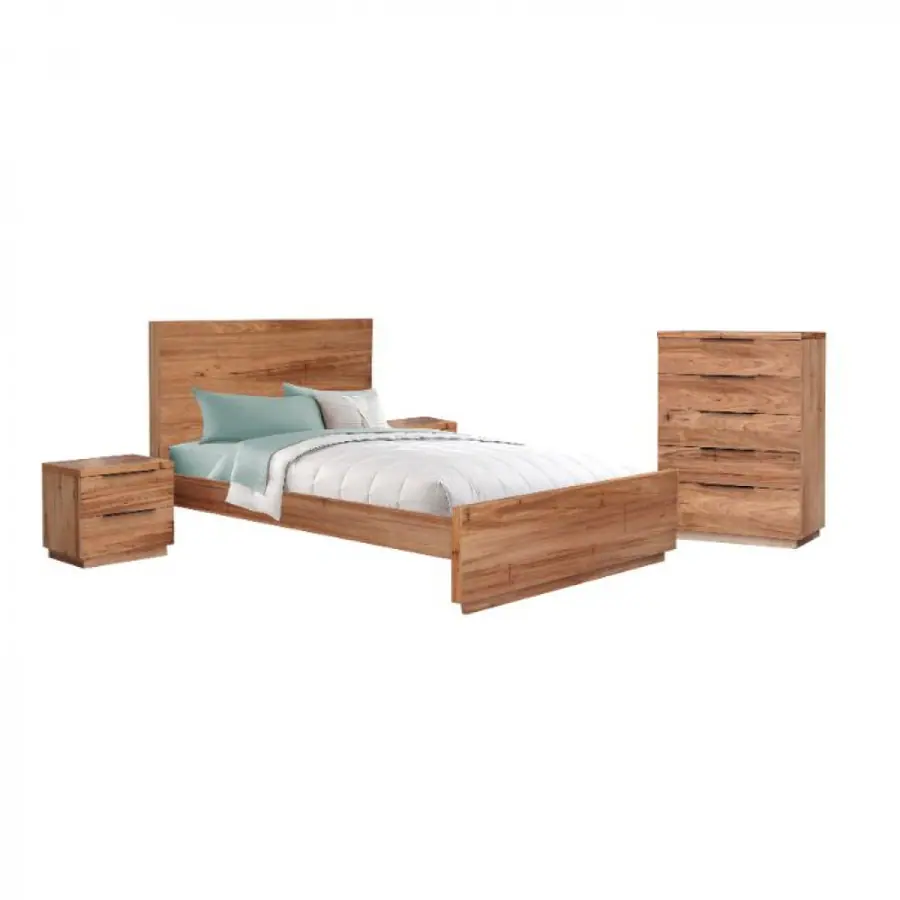 NELSON 4PC TALLBOY SUITE WORMY CHESTNUT TIMBER