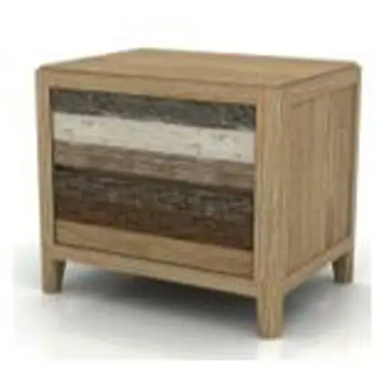 Bahamas 2 Drawer Bedside Table - Grey