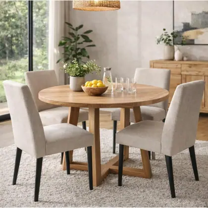 Monti Round Dining Table – Messmate Timber
