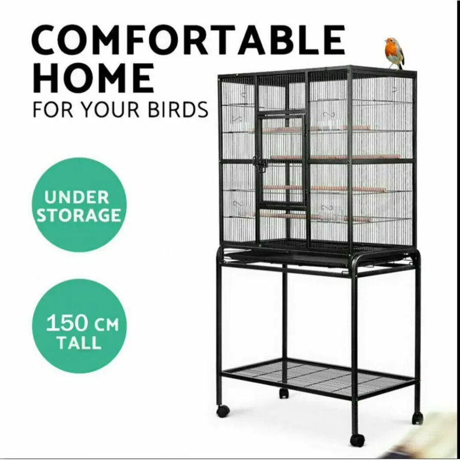 BIRD CAGE WITH CASTOR WHEELS
