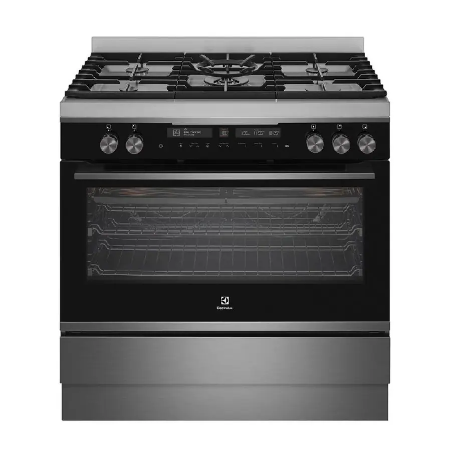 ELECTROLUX 90CM DUAL FUEL FREESTANDING COOKER EFEP916DSD