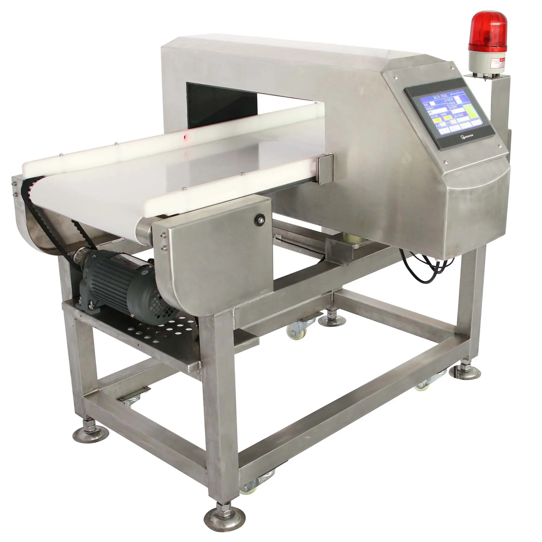 Food grade stainless steel metal detector with rejection system