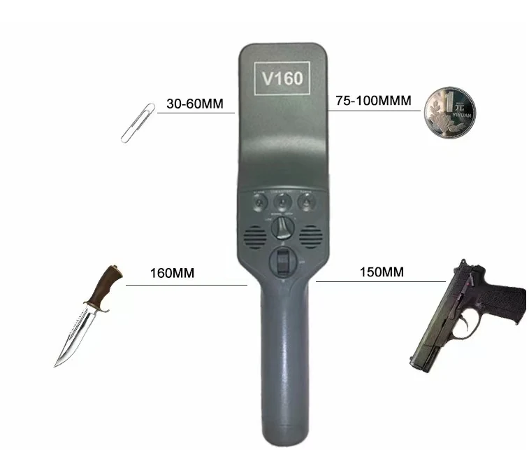 V-006 handheld security metal detector wand