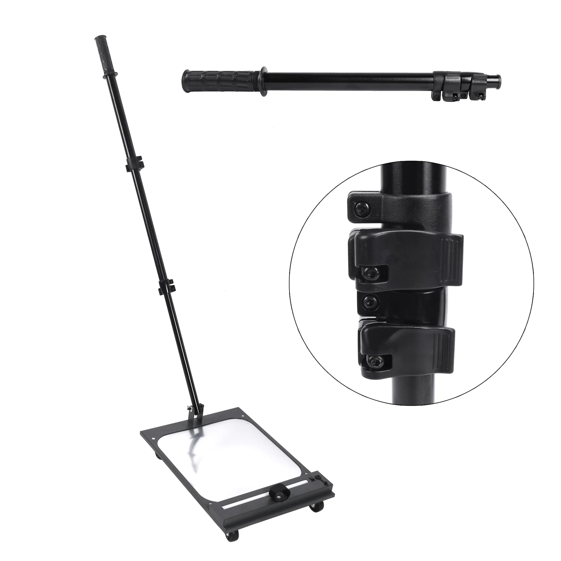 UVSM-2 under vehicle search mirror with LED light and wheels