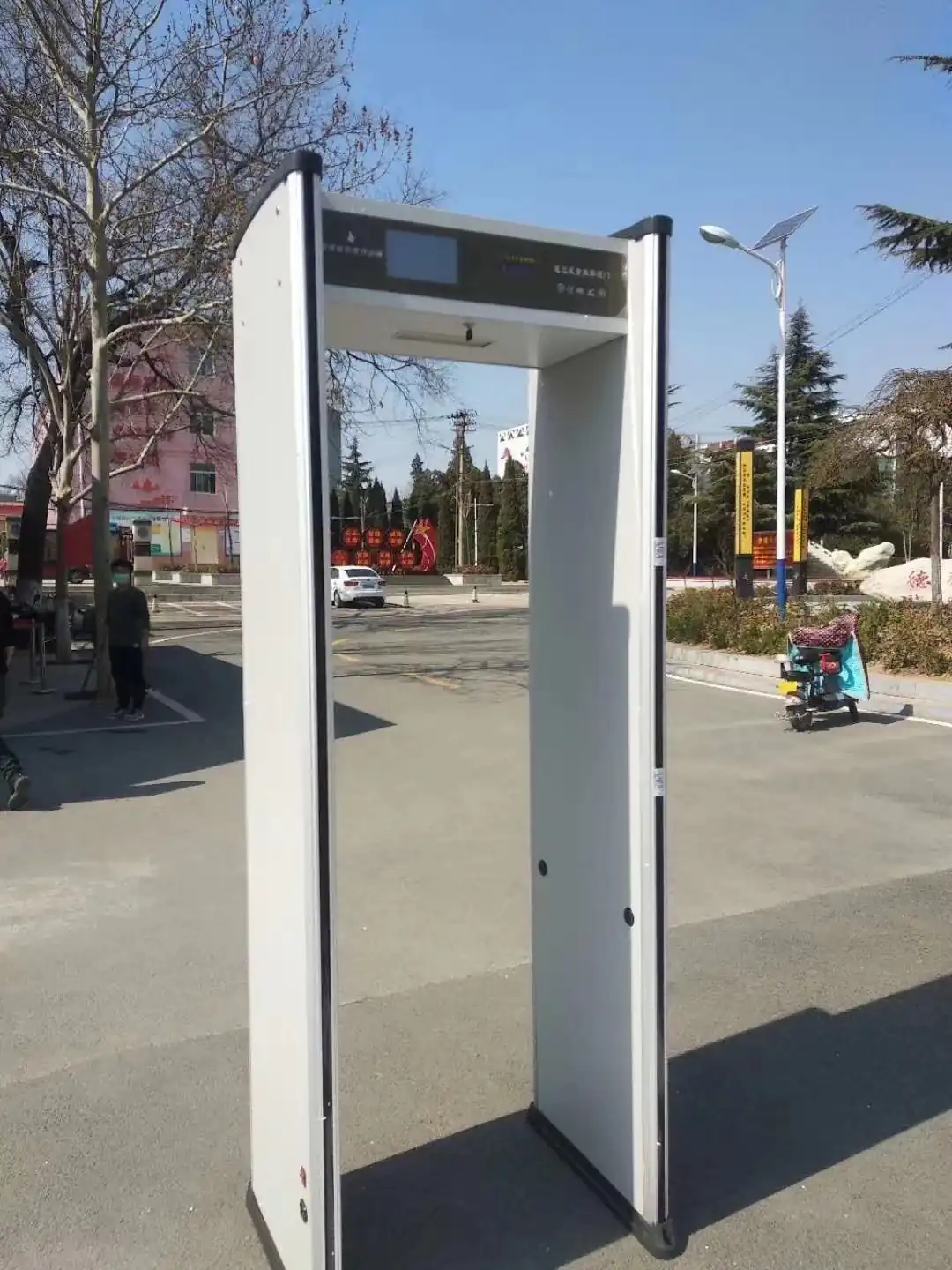 Walk-through gate installed outdoors at a site entrance.