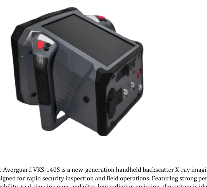 Averguard VKS-140S handheld backscatter X-ray imaging system with 8-inch display
