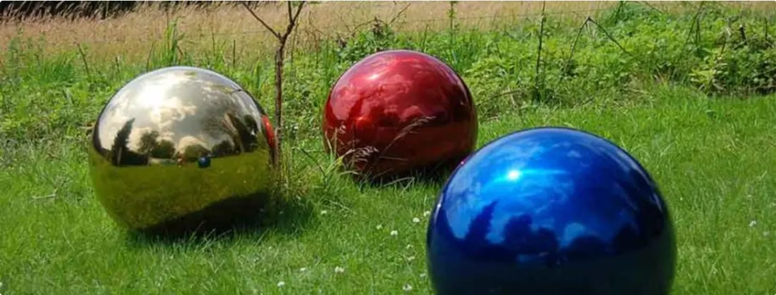 Stainless Steel Gazing Balls made by Shenzhen Maoping Sculpture Arts Co., Ltd.