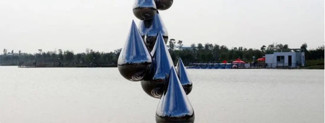 Stainless Steel Water Drop Sculptures made by Shenzhen Maoping Sculpture Arts Co., Ltd.
