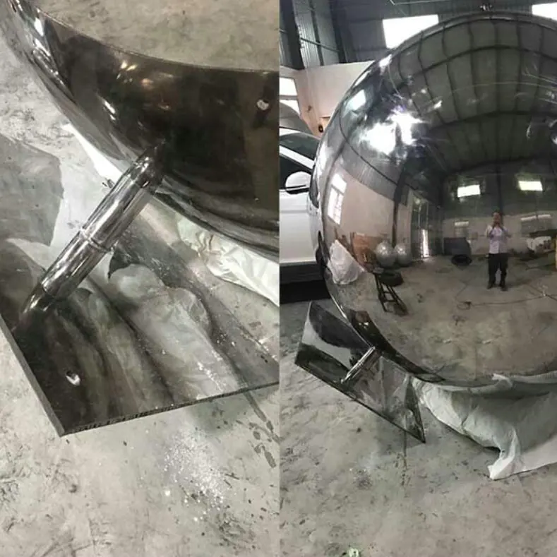 1000mm Large Hollow Steel Spheres Threaded view 3