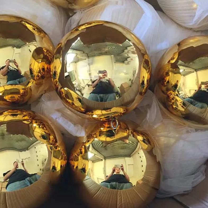 10inch Gold Stainless Steel Gazing Ball view 3