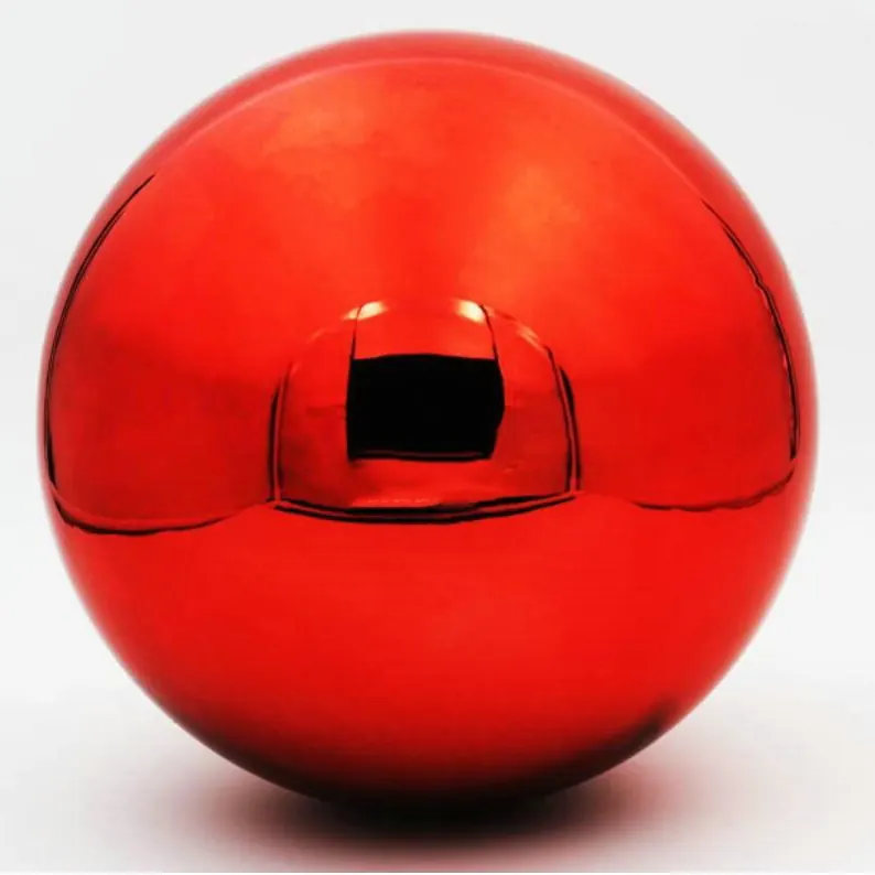 200mm Red Stainless Steel Gazing Ball