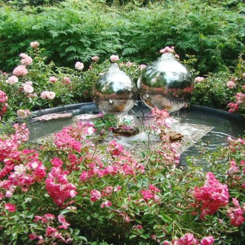 800mm Silver Ball Water Feature view 2