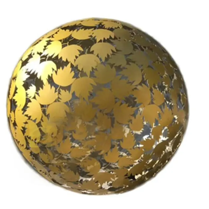 Leaf and Flower Garden Art Steel Spheres