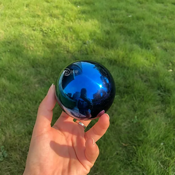 Colored Stainless Steel Hollow Sphere Outdoor Garden Gazing Ball view 3